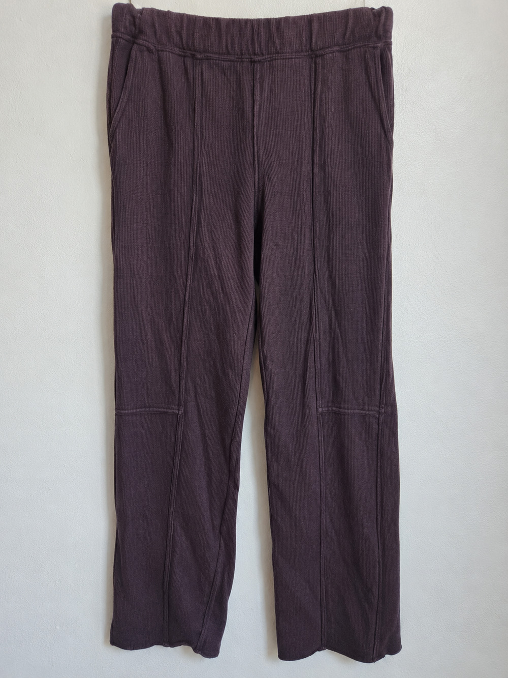 Aerie dark plum oversized wide leg lounge pants women’s S Long